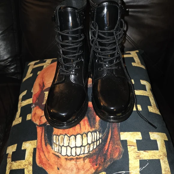 Michael Kors Black Lace Up Boots - Picture 5 of 8